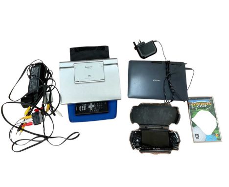 Sony PSP PlayStation Portable and game, together with two portable CD/DVD players