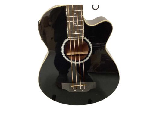 Washburn Electro Acoustic Bass Model AB5B-A, Serial No. S18080987 &amp; Toi Extreme Guitar Bag (1)
