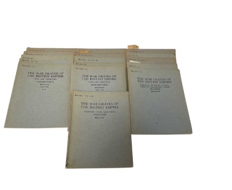 First World War The War Graves of The British Empire- France 40 (6 volumes), France 402 (1 volume), Belgium 16 (2 volumes), B
