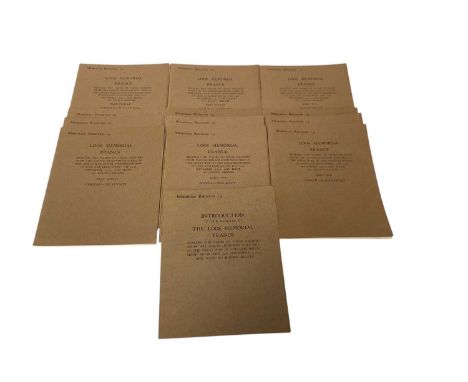 First World War Memorial Register 19, The Register of the Loos France, 12 alphabetical volumes and introduction booklet (13 b