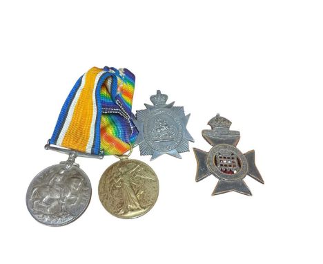 First World War pair comprising War and Victory medals named to 841929 PTE. R. Walker. 32 - Lond. R. Together with an Army Te