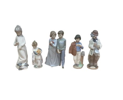Collection of 6 Lladro and 4 Nao porcelain figures and animals (10)