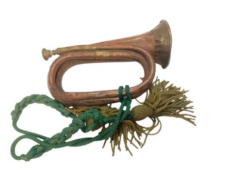 A military copper and brass bugle by C. Mahillon &amp; Co dated 1900