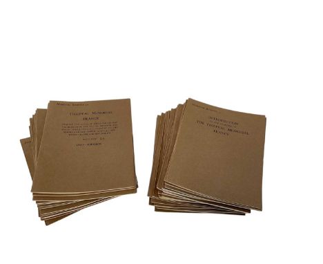 First World War Memorial Register 21, The Register of the Thiepval Memorial France, 48 alphabetical volumes and introduction 