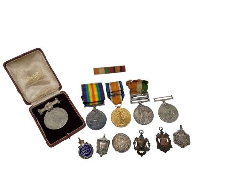 Boer War King's South African medal with two clasps South Africa 1901 and South Africa 1902 named to 34702 DVR. W. Doughty R.