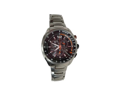 Gentleman's Citizen Eco-Drive chronograph wristwatch, stainless steel case and bracelet, quartz movement, 42mm case