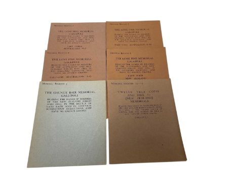 First World War Memorial Register 6, The Lone Pine Memorial Gallipoli, 4 alphabetical volumes of Australian and New Zealand c