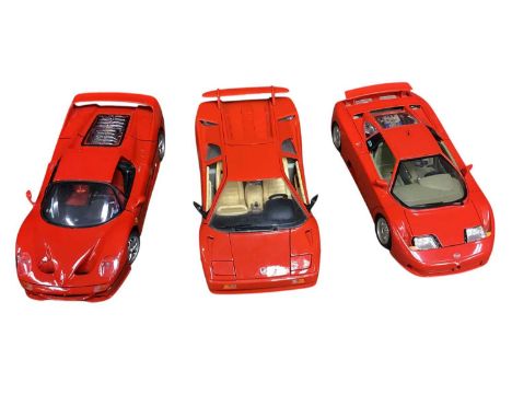 Burago &amp; other makers diecast 1:18 Scale unboxed super cars, sports cars, vintage cars and others (5 boxes)