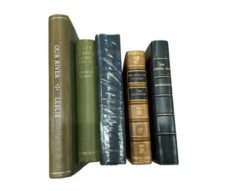 Group of first editions including Nicholas Monserrat - The Cruel Sea, 1951, in Riviere calf binding; John Galsworthy - On For