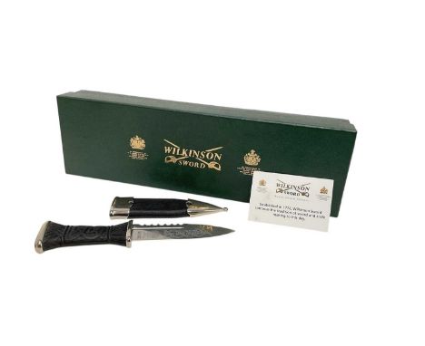 Contemporary Scottish Sgian Dubh dagger by Wilkinson in original box. 