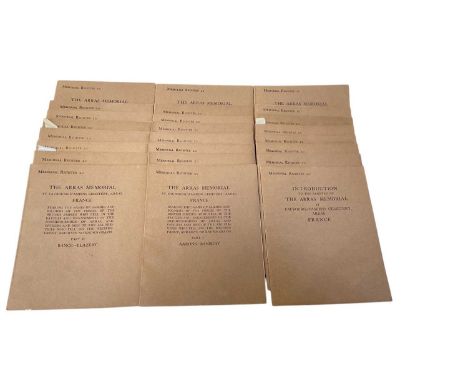 First World War Memorial Register 20, The Register of the Arras Memorial France, 23 alphabetical volumes and introduction boo