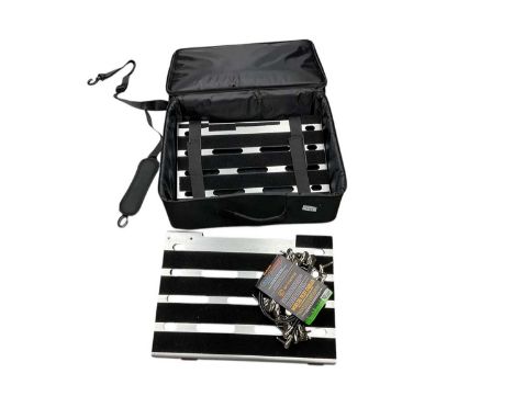2 small Fender Pro Pedal boards 18"x12.8", together with Pedal connection leads and bag