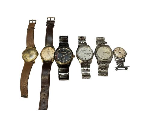 Group of wristwatches to include four Seiko, Rotary Automatic and Ingersoll nurse's watch (6)
