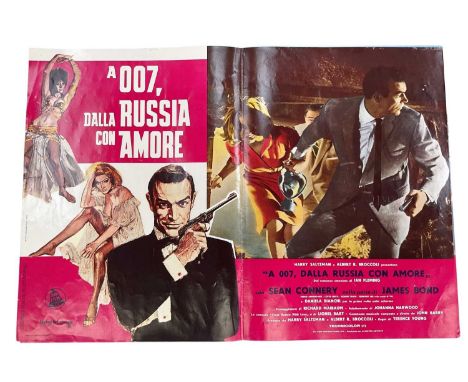Five first Edition Italian Fotobusta Posters - James Bond From Russia With Love (released in Italy in 1964), 46cm x 68cm