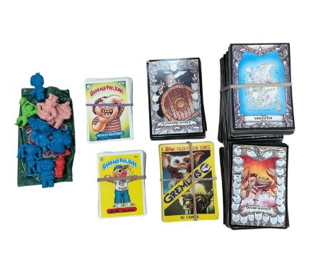 Selection of Topps Garbage Patch Kids and other trading cards including Topps Gremlins and Merlin Battle Cards