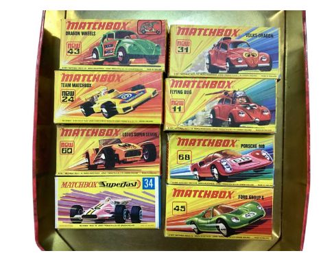 Matchbox Superfast Series 1-75 including Team Matchbox No.24, Lotus Super Seven No.60, Formula 1 Racing Car No.34, Ford Group