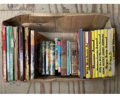 Box of Lone Ranger and other Wild West related books and annuals 