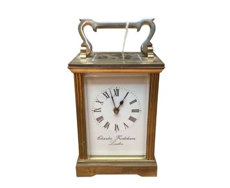 Carriage clock retailed by Charles Frodsham, London, 12.5cm high