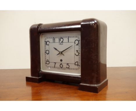 Early 20th century bakelite cased 'Timlec' electric mantel clock, W20cm   Condition Report   Click here for further images, c