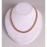 Een 14 krt 585/1000 gouden gourmetcollier.