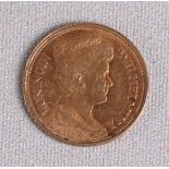 Een gouden vijf gulden, Wilhelmina met kort haar, 1912.