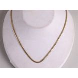 Een 14 krt 585/1000 gouden gourmetcollier.