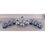 Een serie van zes koppen en acht bijpassende schotels, China, Kangxi, rond 1700.