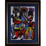 Franse school 20e eeuw "Drie figuren",