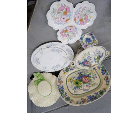 China including Wedgwood, Royal Albert, Royal Windsor and Mason's tea wares, cake stand, vegetable tureen, charger and ashtra