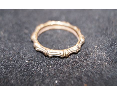 9ct Gold Ring Size K (Bamboo) 