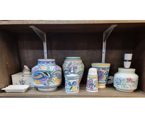 A collection of Poole pottery,&nbsp;to include Carter, Stabler Adams items, largest 17.5cm. 