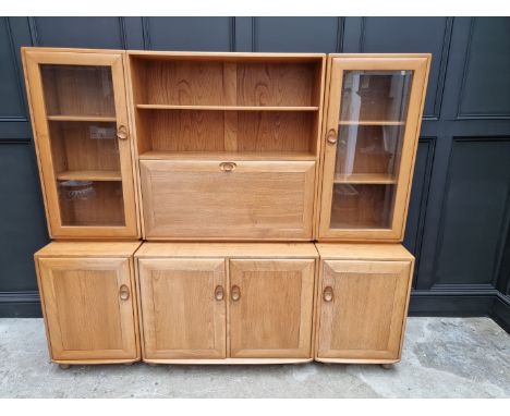 An Ercol modular side cabinet,&nbsp;185.5cm wide.&nbsp; 