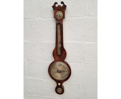 A 19th century mahogany five dial banjo barometer,&nbsp;by John Ford, Ticehurst. 