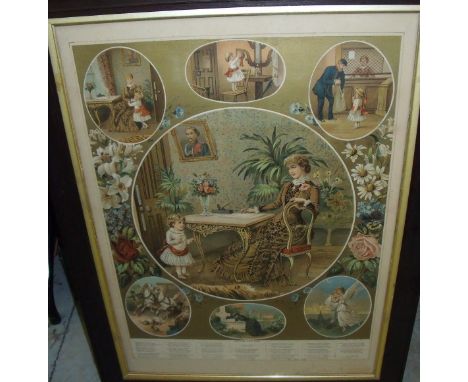 Framed print entitled 'Papa's Letter'