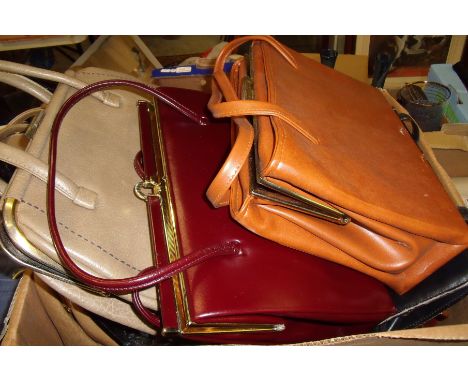 Selection of ladies vintage handbags