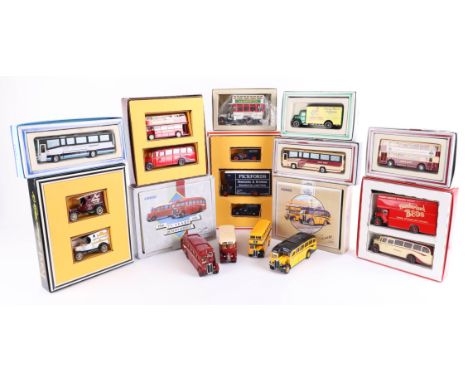 Corgi Commemorative models, including AEC bus set, Plaxton coaches, Bedford vans, Metro bus etc, all boxed (11).