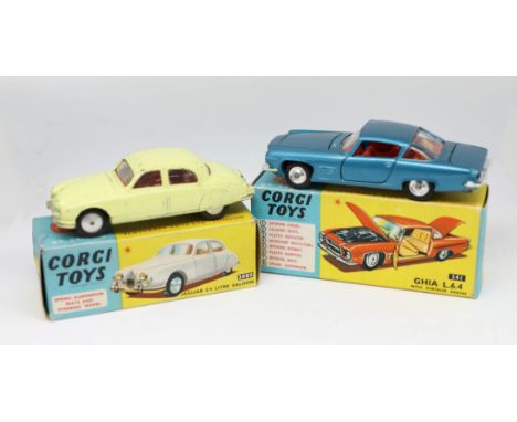 Corgi Toys, two models, Ghia L64 with Chrysler engine, 241 boxed, Jaguar saloon, 2085 boxed (2).