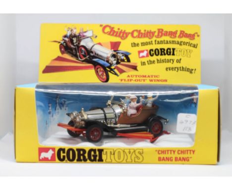 Corgi Toys, a recent Chitty Chitty Bang Bang, 266 boxed, Replica Box.