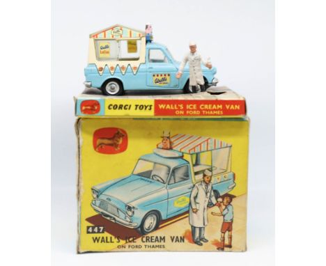 Corgi Toys, Wall's Ice cream Van on Ford Thames, 447 boxed.