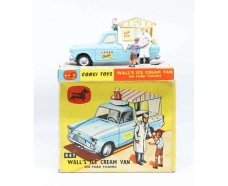 Corgi Toys, Walls Ice cream Van on Ford Thames, 447 boxed.