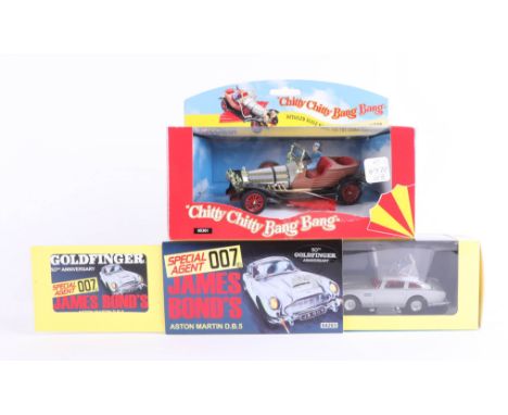 A recent James Bond 007 DB5 with Corgi Toys, Chitty Chitty Bang Bang (2).