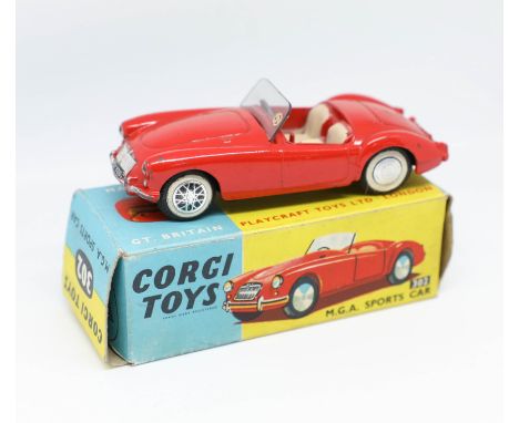 Corgi Toys, M.G.A. sports car, 302 boxed.