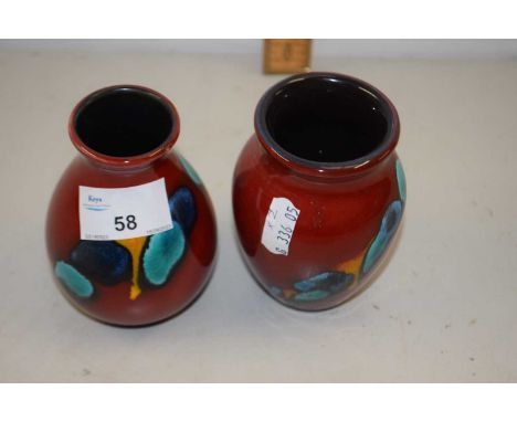Two modern Poole Pottery vases