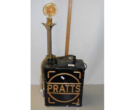 Vintage Pratts oil can converted to a lamp