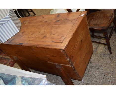 Vintage pine dough proving bin, 107cm wide