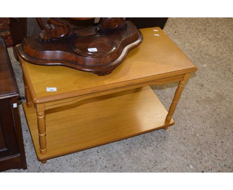 Modern light oak two tier coffee table