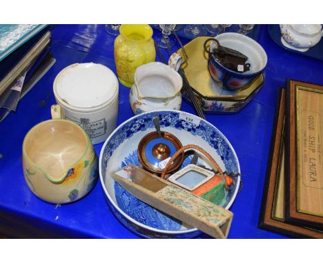 Mixed Lot: Various assorted ceramics,vintage scales, toasting fork etc