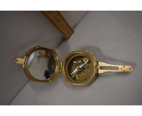 Modern brass cased  compass marked natural sine