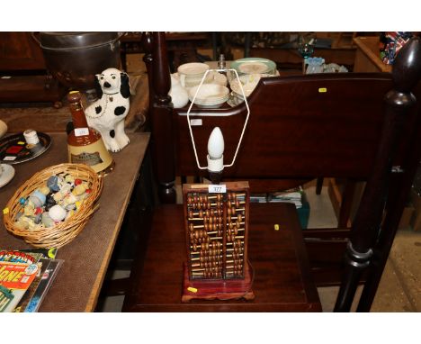 A table lamp in the form of an abacus 