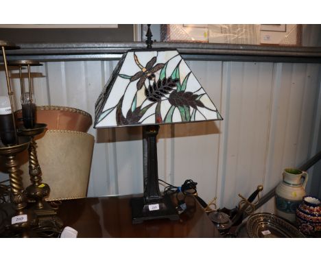 A Tiffany style table lamp